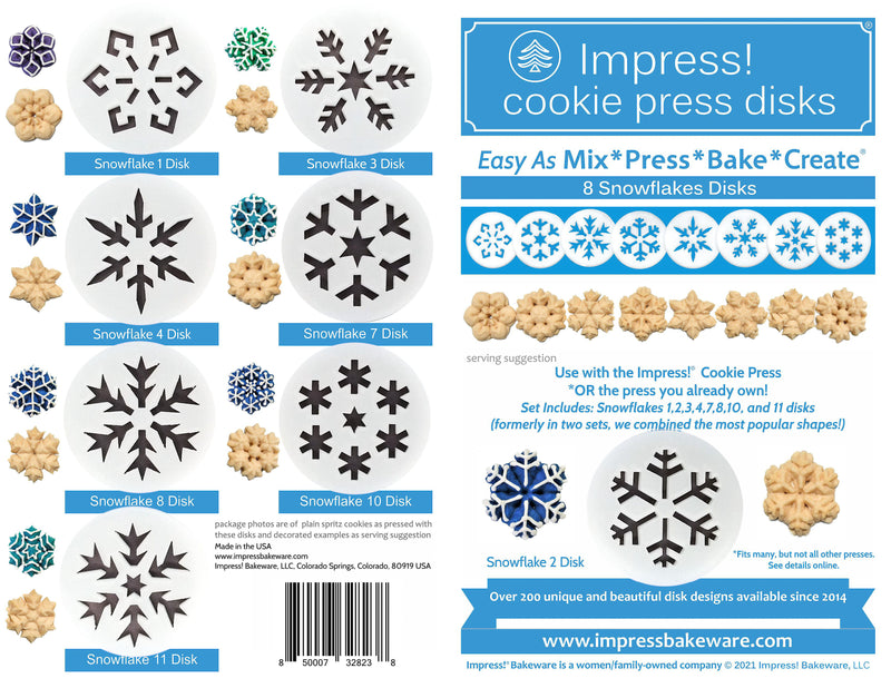 Impress Bakeware Easter 8 Disk Set for Cookie Presses