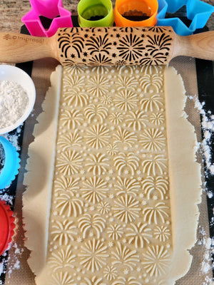 Fireworks Embossed Rolling Pin