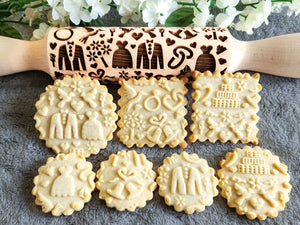 Wedding Embossed Rolling Pin