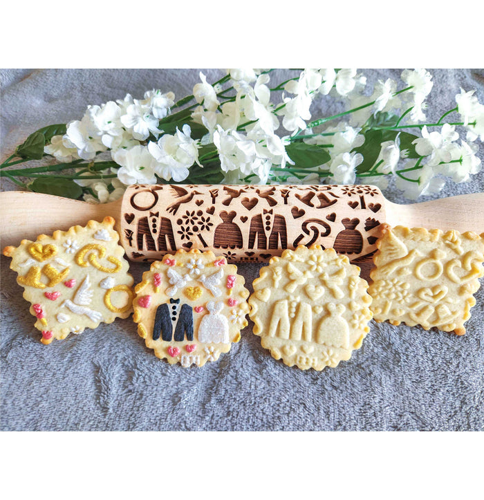 Wedding Embossed Rolling Pin