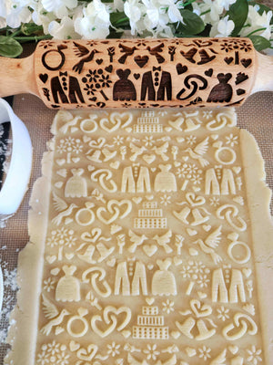 Wedding Embossed Rolling Pin