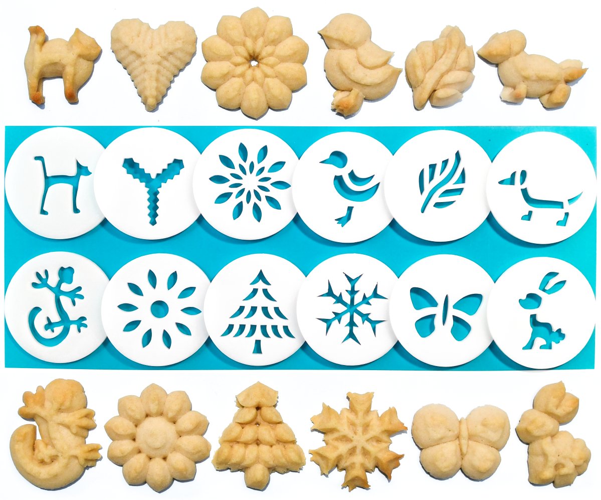 Nordic Ware International Spritz Cookie Press Set 12 Shapes