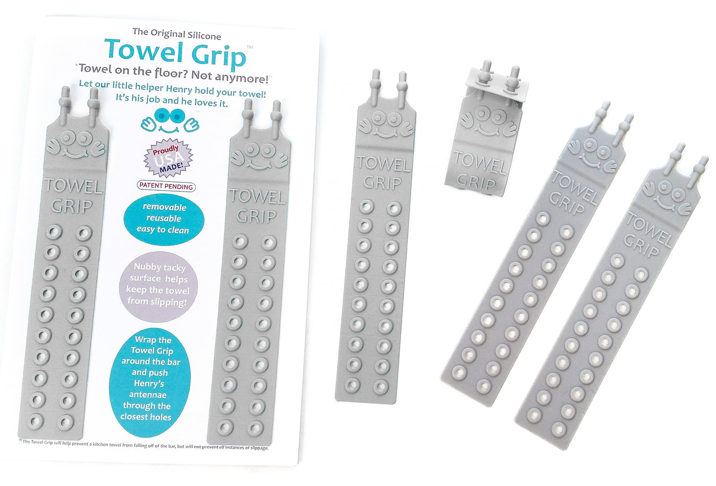 Original Silicone Towel Grip in Gray - 6 piece set – Impress! Bakeware