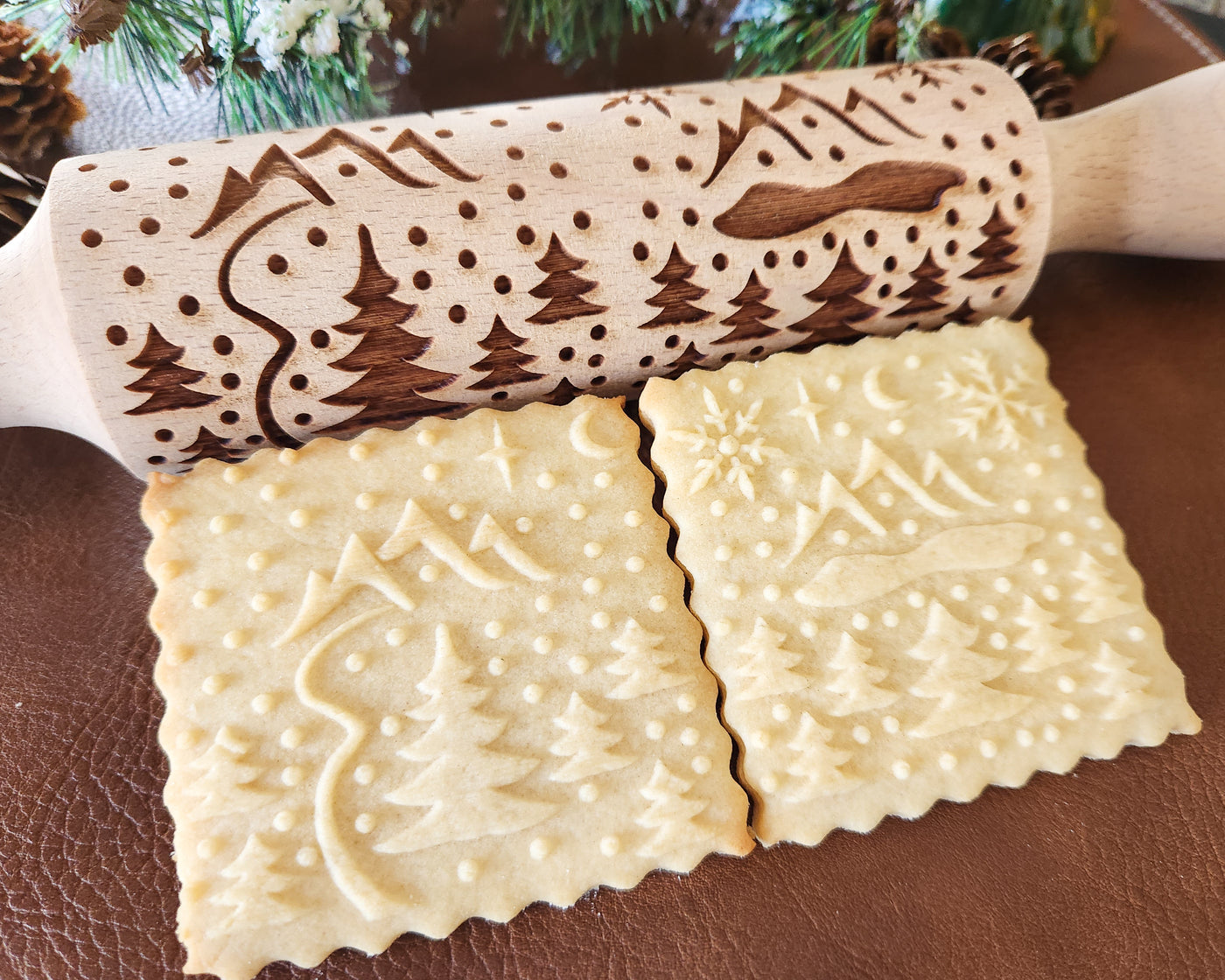 Embossed Holiday Rolling Pins – Sugar & Cotton